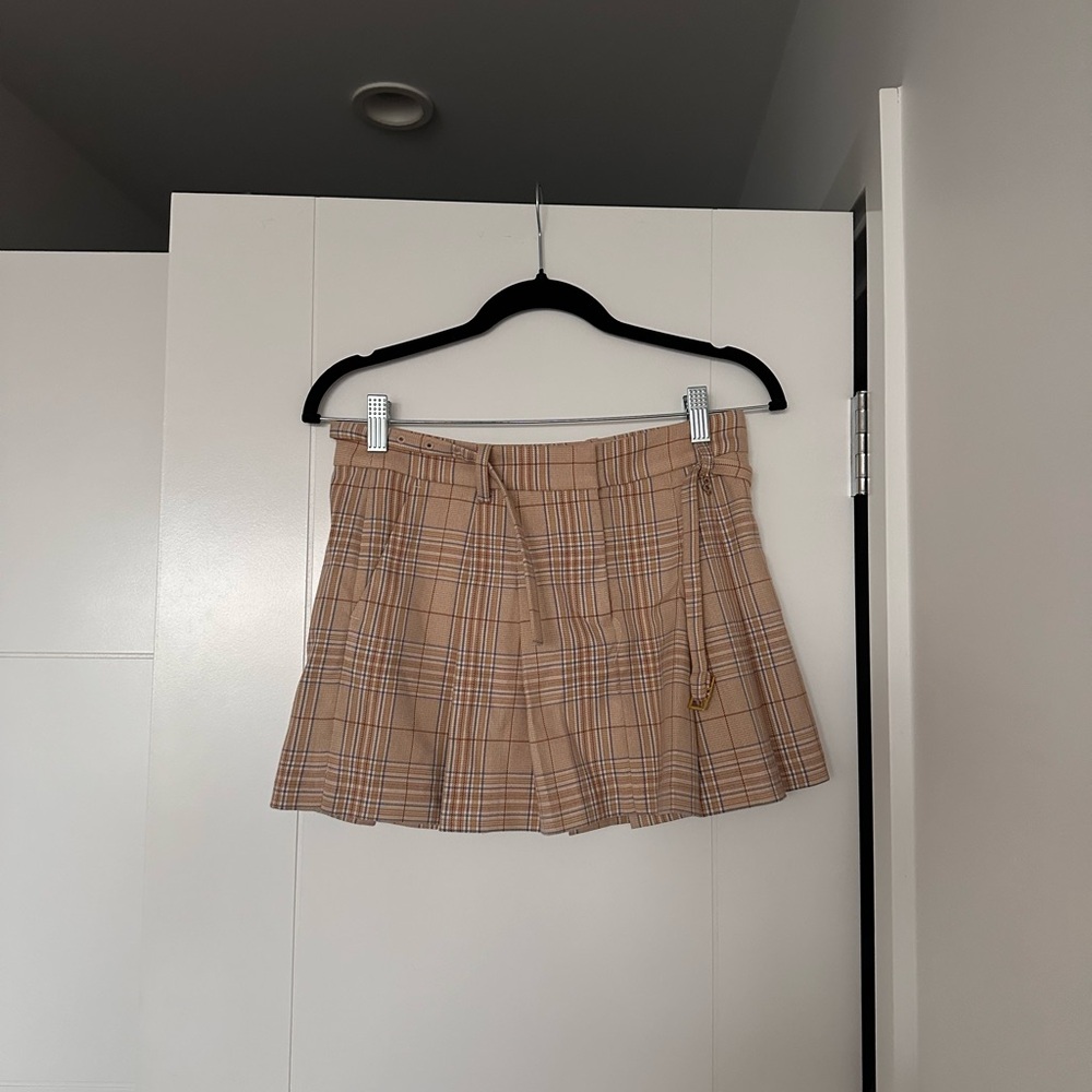 Plaid Tan Skirt